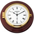 WEMPE Orologio da nave 210 mm Ø (serie SKIPPER) Orologio da nave ottone in legno mogano